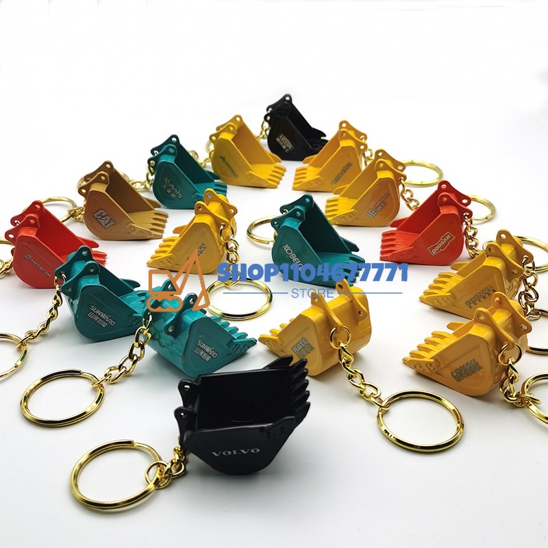 Heavy Equipment Keychain - مع سلسلة مفاتيح دلو لكوبيلكو يانمار