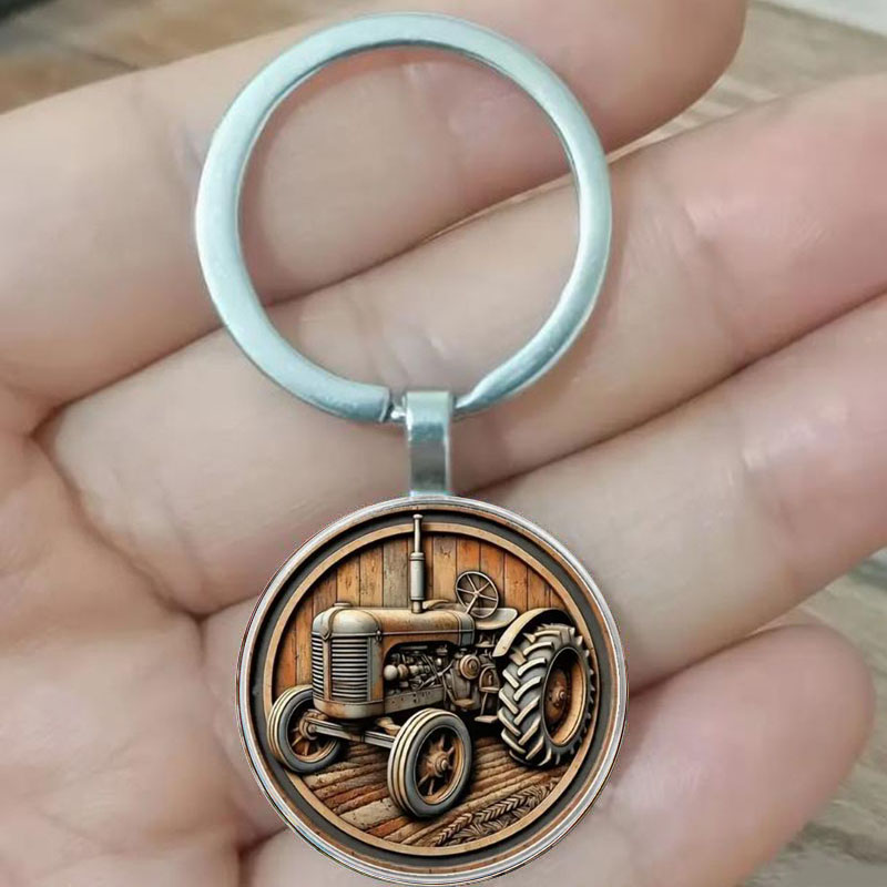 Heavy Equipment Keychain - سلسلة مفاتيح جرار زراعي قديمة مناسبة