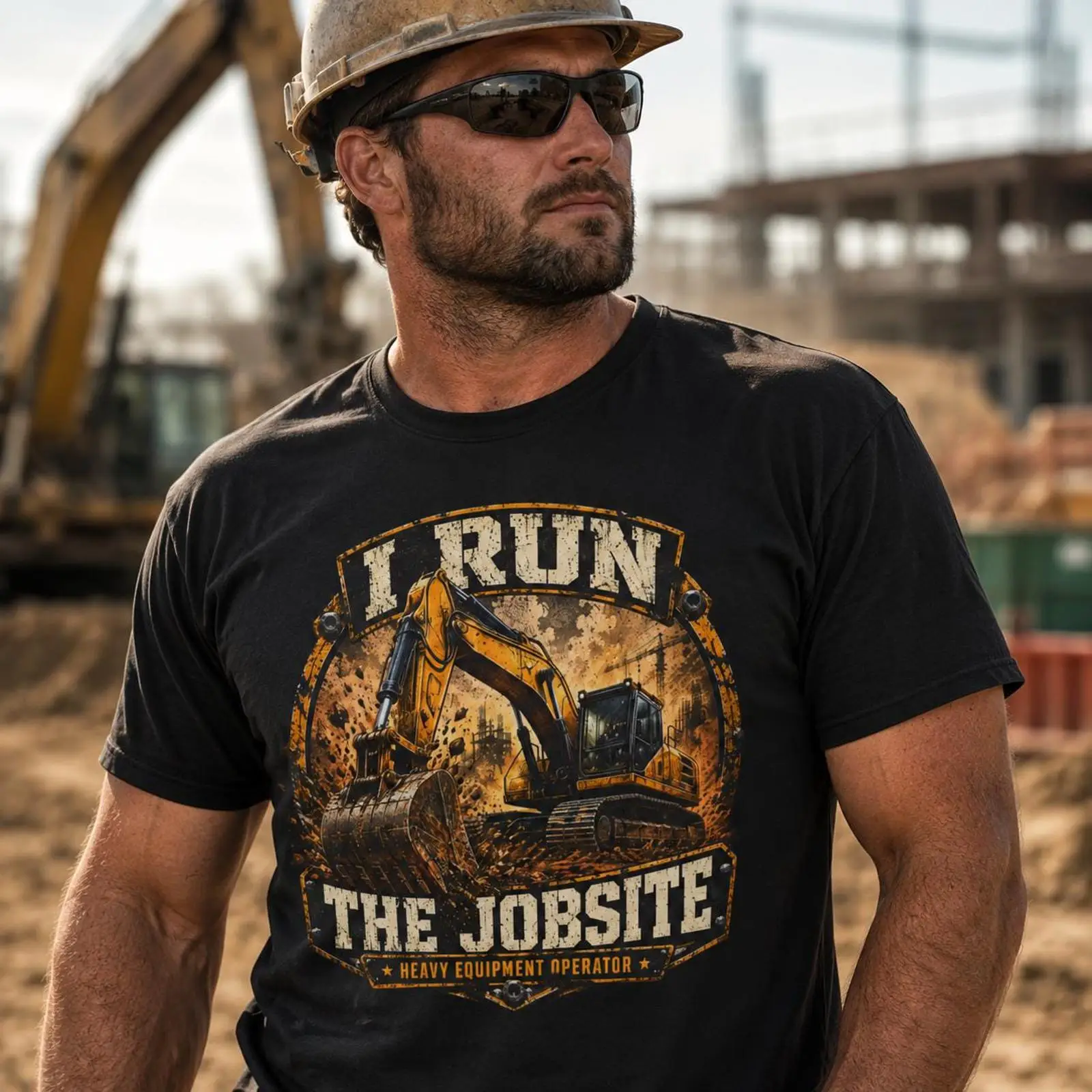 تي شيرت I Run The Jobsite للرج - مراجعة Heavy Equipment Operations وسعره