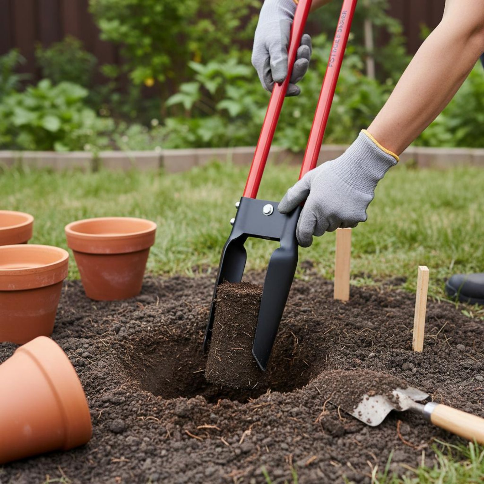 حفار ثقوب يدوي متين مكون من قط - مراجعة Post Hole Digger وسعره