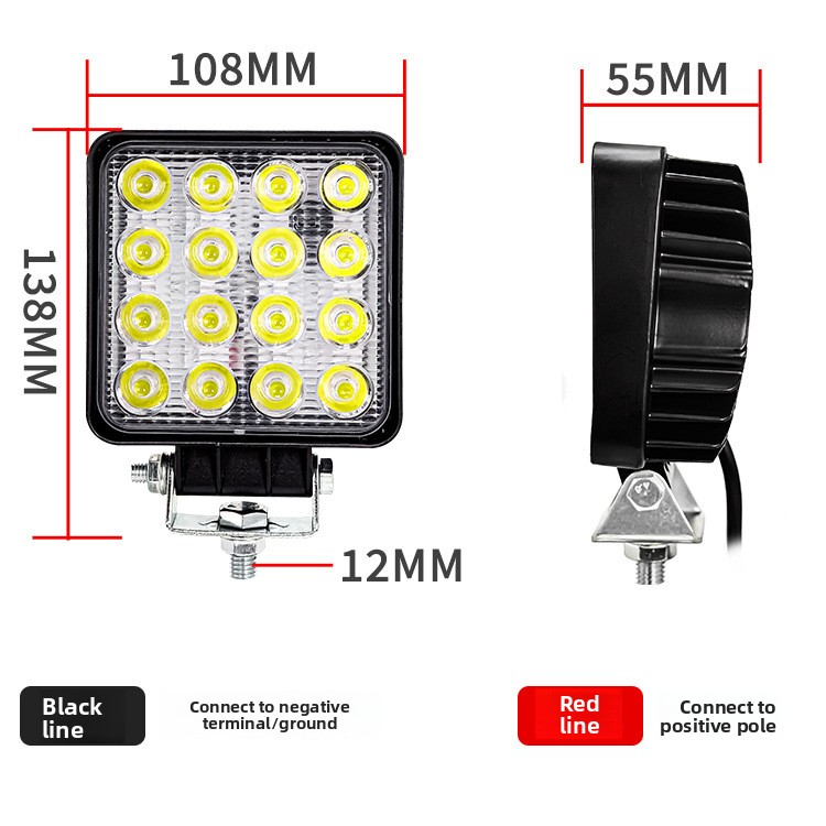 مصباح عمل LED بقوة 48 واط، 16  - مراجعة Heavy Equipment Forklift وسعره