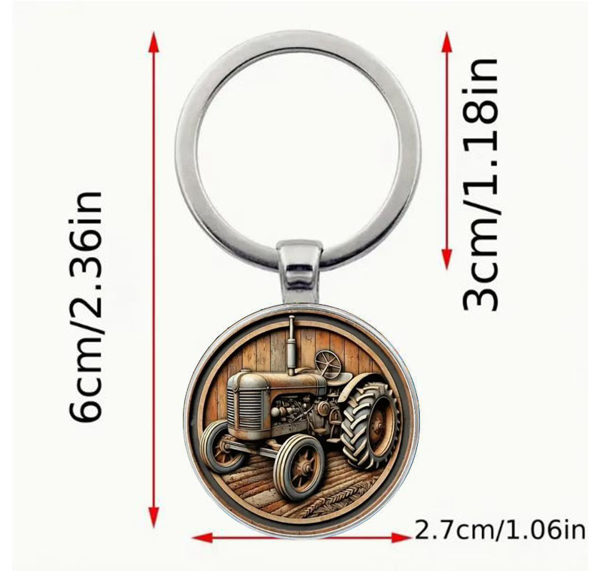سلسلة مفاتيح جرار زراعي قديمة  - مراجعة Heavy Equipment Keychain وسعره